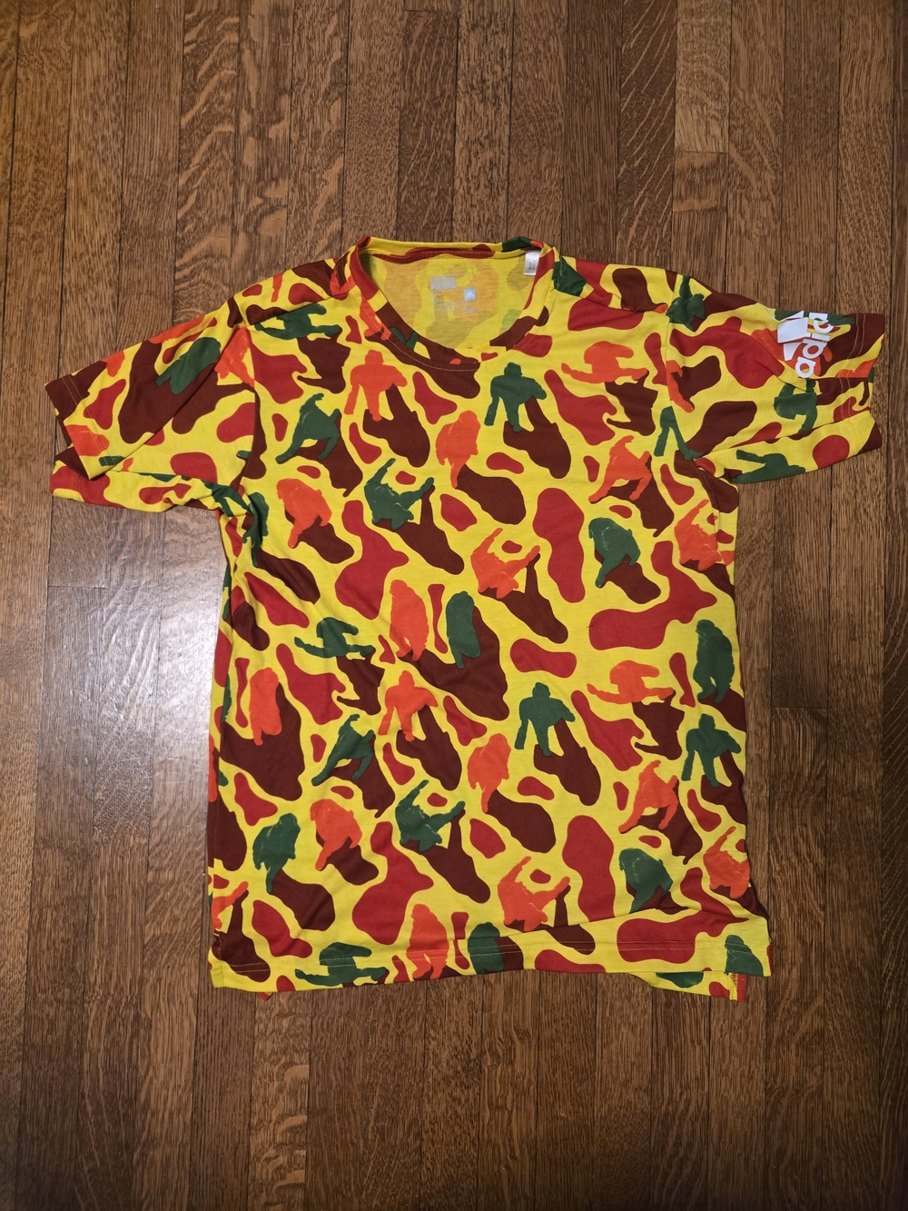 Adidas N.E.R.D Pharrell Williams Freelift Prime Tee Shirt Camo Training Small